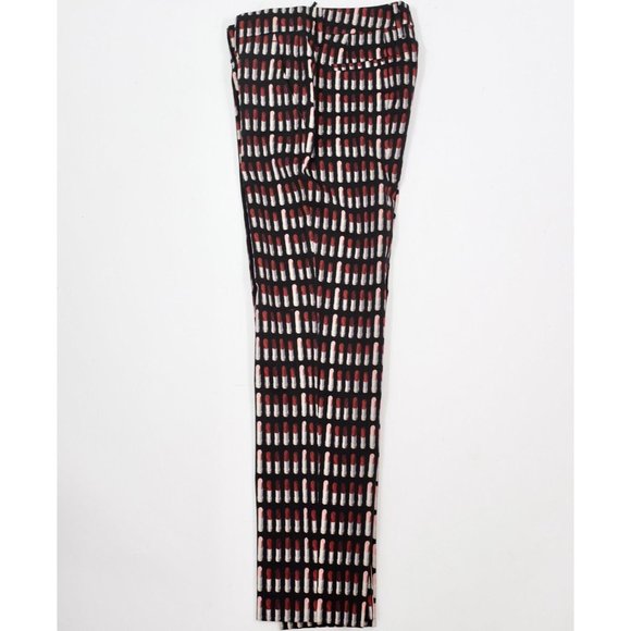 PRADA 38 US 0 pants lipstick print black - Picture 6 of 12